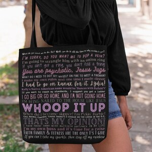 Real Housewives of Orange County Bag for Groceries RHOC Sac réutilisable RHOC Tote Bag Quote Tote Bag Bravo Quote Bag Reality TV Fashion Bag