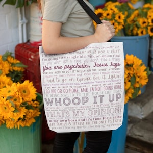 RHOC Tote Bag for Groceries Real Housewives of OC Reusable Bag Real Housewives Tote Bag Quote Tote Bag Bravo Quote Bag Reality TV Fashion