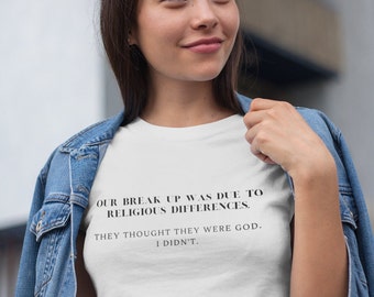 Funny T Shirt for Divorce Gift for Singles Graphic Tee Gag Gift for Bachelorette Gift Funny Religious T-Shirt with Sassy Phrase Shirt for Ex