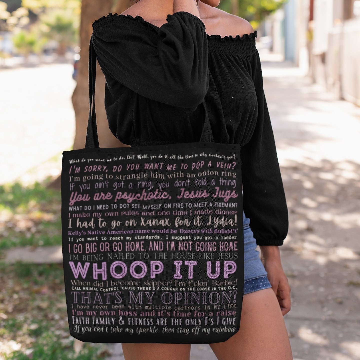 Real Housewives of Orange County Bag for Groceries RHOC Reusable Bag RHOC Tote Bag Quote Tote Bag Bravo Quote Bag Reality TV Fashion Bag