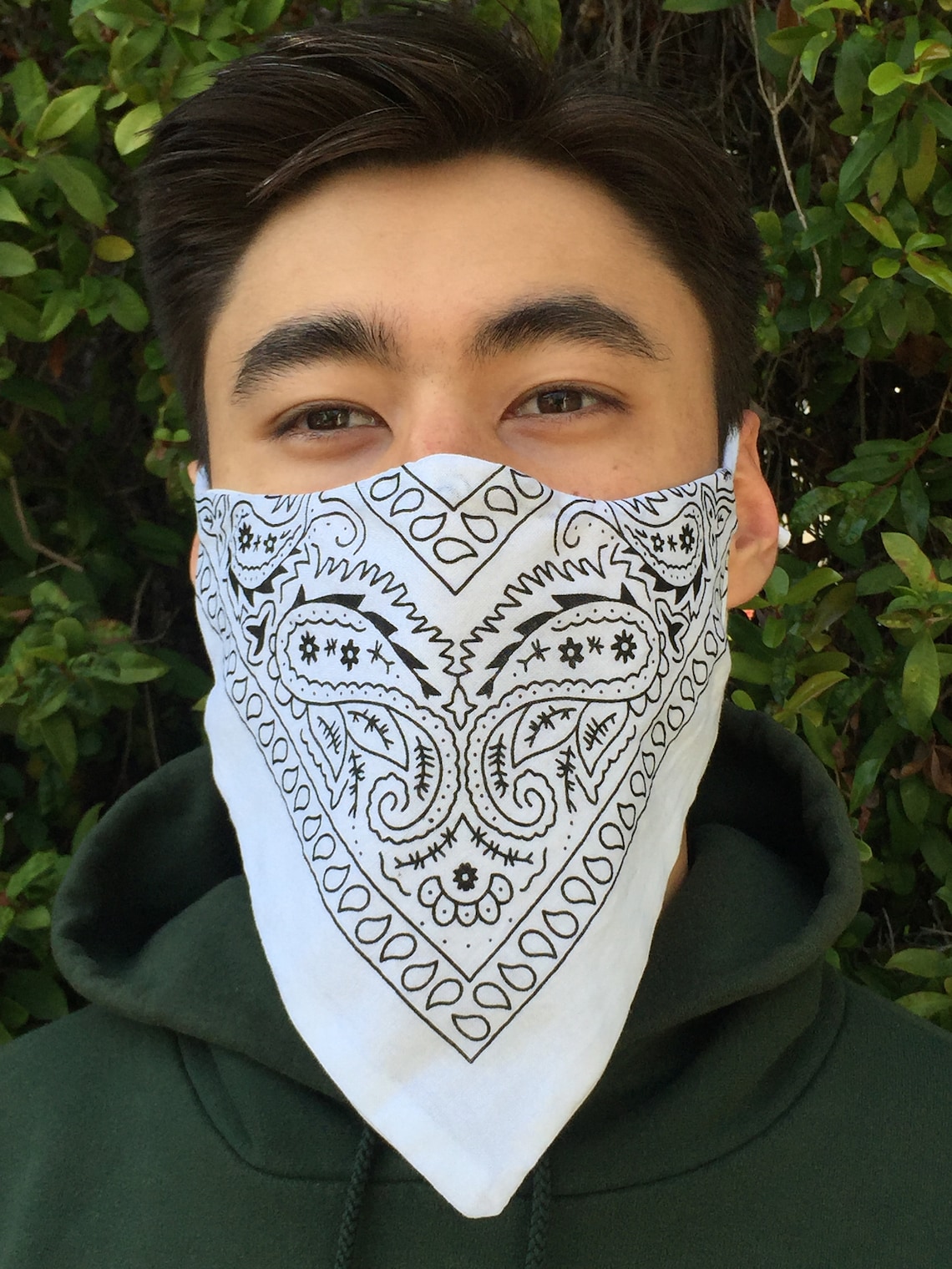 Bandana Face Mask with Adjustable Cotton Strings Etsy