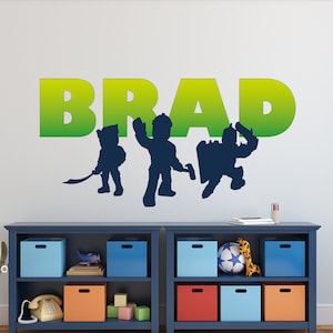 Personalized Trio Gamer Name Wall Decal| Trio Gamer Name Vinyl Wall Decal| Personalized Teen Vinyl Wall Decal| GamerTrio Funny Wall Decal