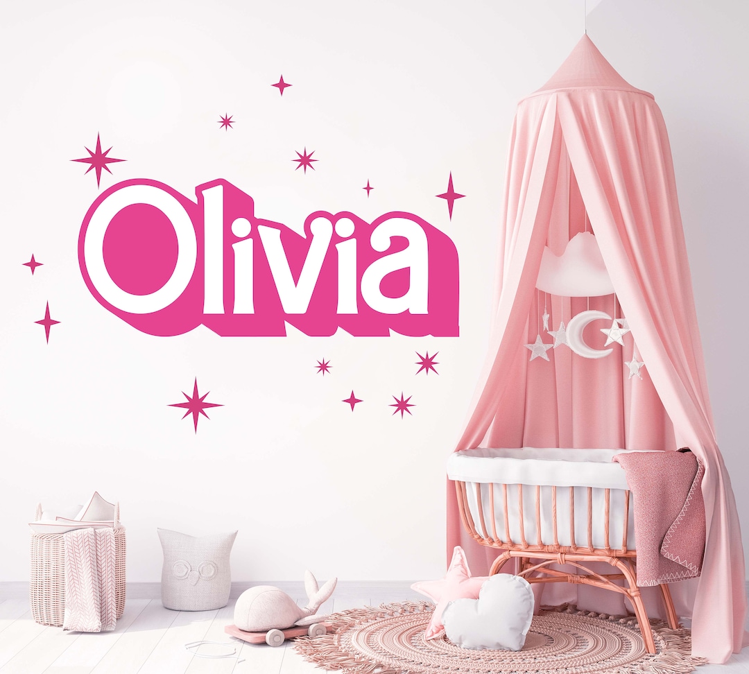 Personalized Doll Custom Name Wall Decal | Doll Name Vinyl Wall Decal ...