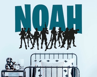 Personalized Gamer Crew Name Wall Decal - Gamer Name Vinyl Wall Decal - Personalized Teen Vinyl Wall Decal - Kid Gamer Room Vinyl Wall Decal