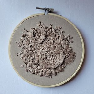 5 inch Monochrome Embroidery
