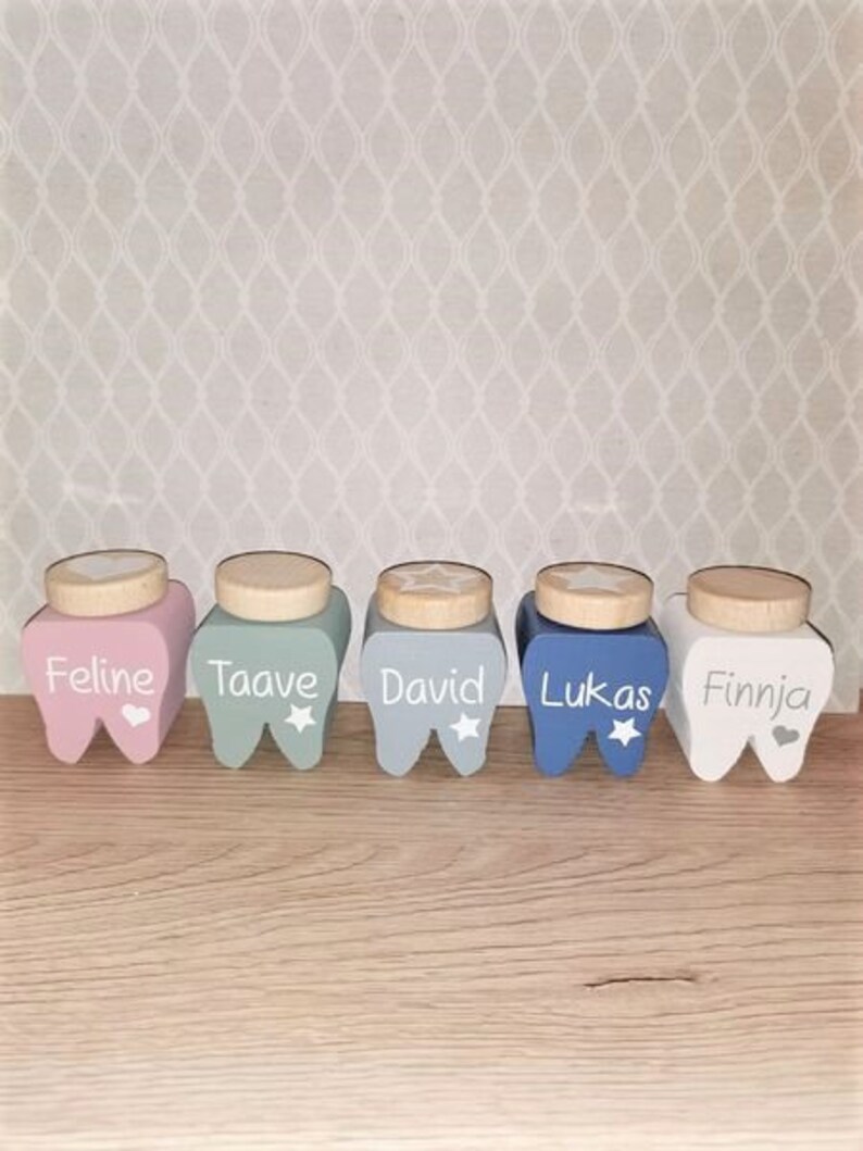 Milk Tooth Boxes Tooth Fairy Dental Boxes Personalized with Name Enrollment