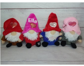 Valentine Gnome Plush With Name Added Perfect Gift For All Ages