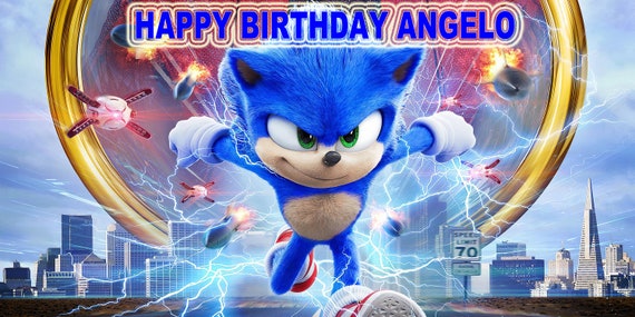 Sonic Birthday Banner Personalized