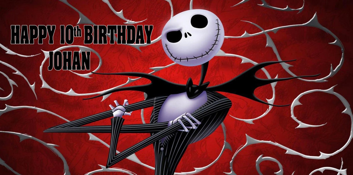 Jack Skellington Birthday Banner Jack Skellington - Etsy