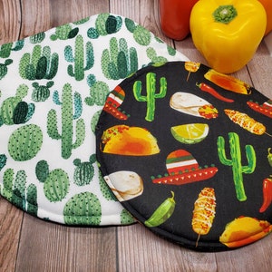 Microwave Tortilla Warmers Large and Small Cactus