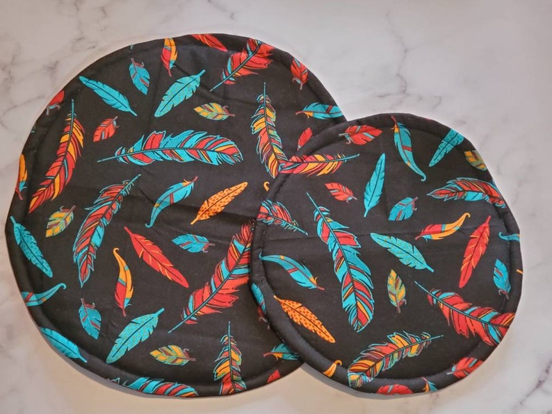 Microwave Tortilla Warmers Large and Small Feathers