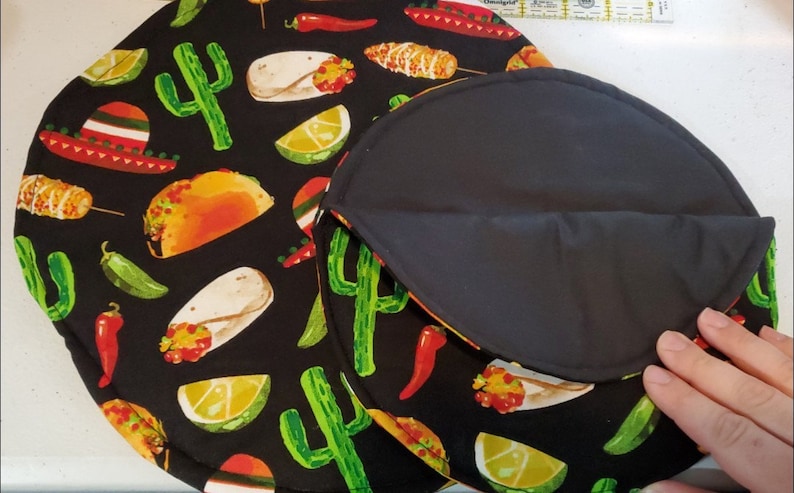 Microwave Tortilla Warmers Large and Small Fiesta