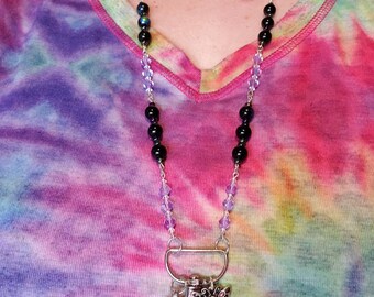 Portabadge Leopardato Viola Con Cordino Retrattile - Per Carte D'Identità E Badge - Foto 12