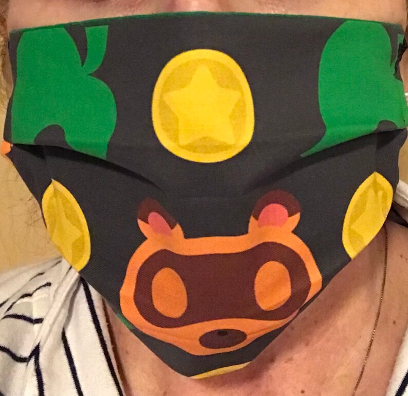 Animal Crossing Face Mask 100 Cotton Double Layer With Etsy