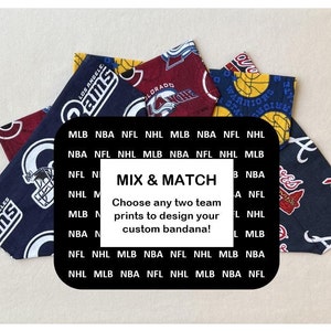 Mix & Match - Pet Scarf - Choose Two Professional Team Fabrics to Build Your Custom Bandana