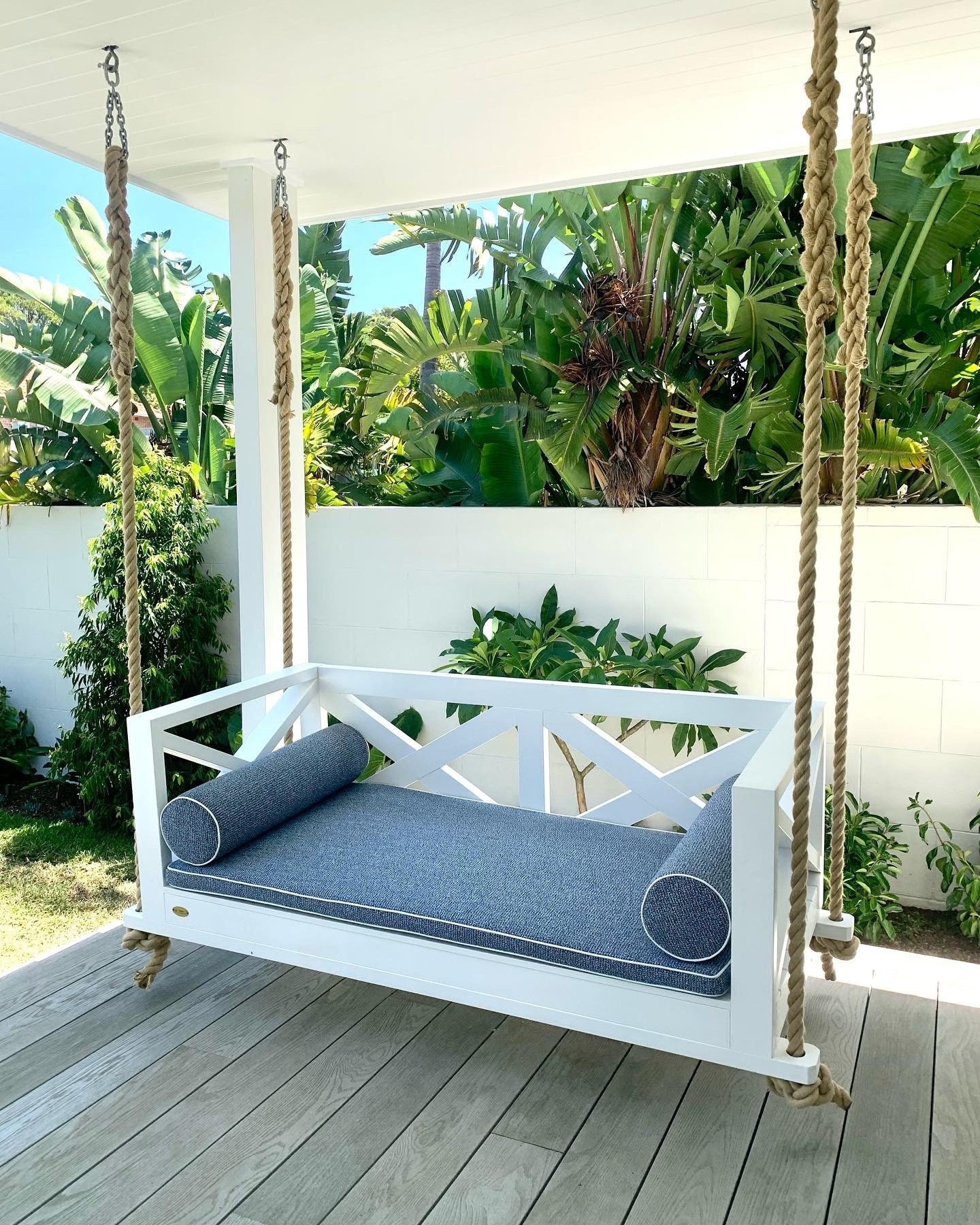 Outdoor & Gardening Malabar Outdoor Hanging Daybed/ Porch Swing Home