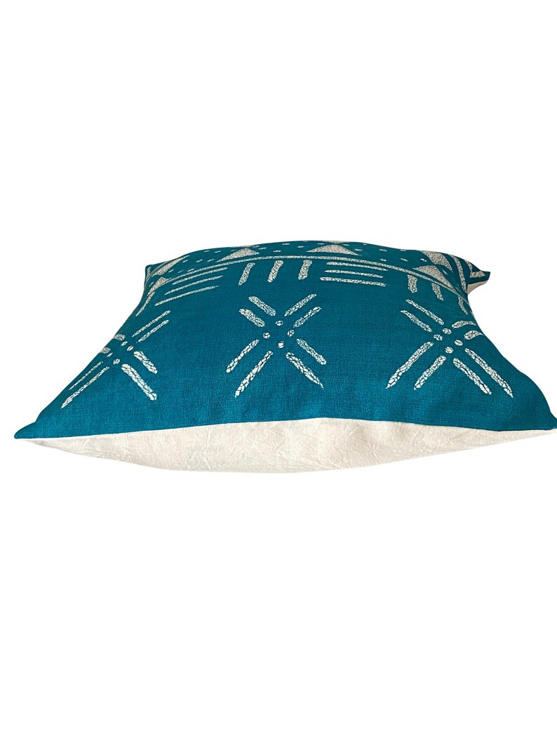 Teal Handmade Tribal Pillow Cover Etsy