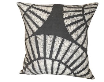 Gray Handmade Batik Cushion Cover/Pillow/ Home Decor/ Living room/ Bedroom/ Handcrafted/