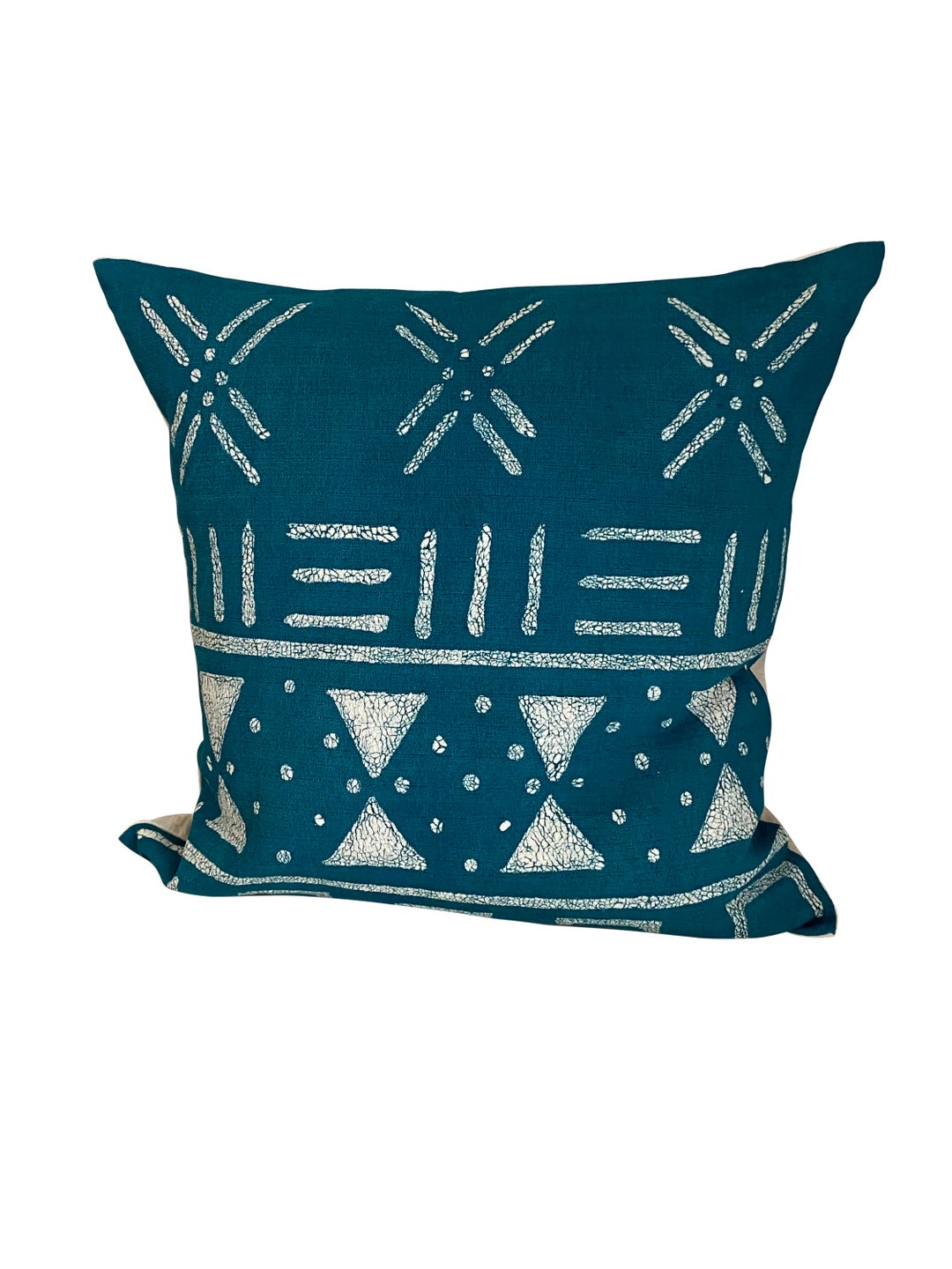 Teal Handmade Tribal Pillow Cover Etsy