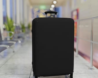 Luggage Cover & Suitcase Protection - 3 Sizes Available - Washable Polyester Spandex Material - Travel Essentials and Gifts - Solid Black