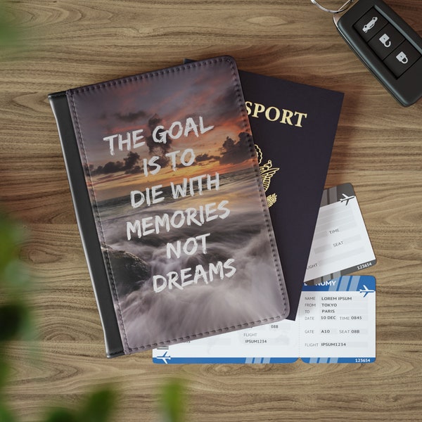 Quote Passport Case Etsy