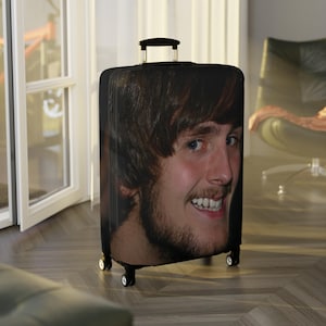 Creepy Face Prank - Bagagehoes - Koffer/bagagebeschermer - Reisaccessoires en -cadeaus - Materiaal polyester spandex - 3 maten beschikbaar