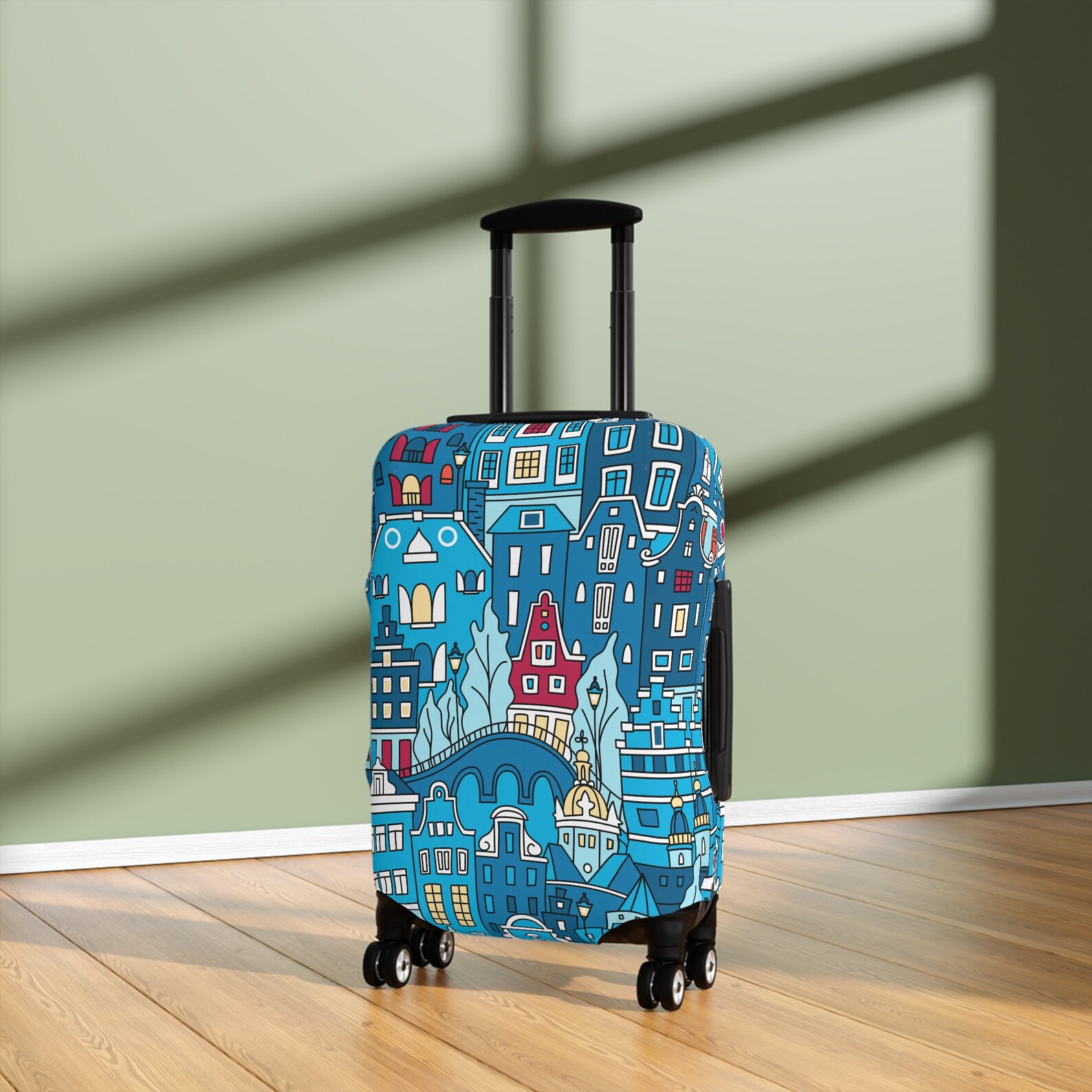 Rome Pattern Print Luggage Cover Protector