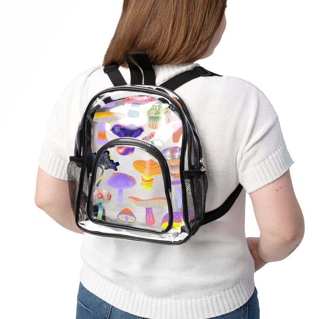 Rave Backpack Transparent Rave Backpack -clear Mini Stadium Bag, Festival & Concert ...