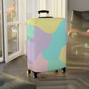 Pastell Gepäckabdeckung - Beste Schutzkoffer + Gepäckabdeckung - Waschbare und dehnbare Spandexbezüge - Top-Reisezubehör und Geschenke