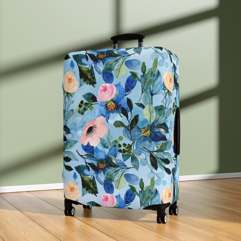 Phoenix Pattern Print Floral Luggage Cover Protector
