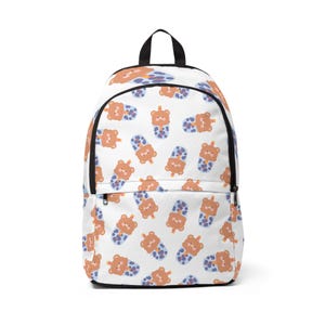 Cute Boba Bear - Waterproof Nylon Backpack, Unisex Fabric Bag for Students, Artists Bag, Travel Backpack, Back to School Bag, Knapsack