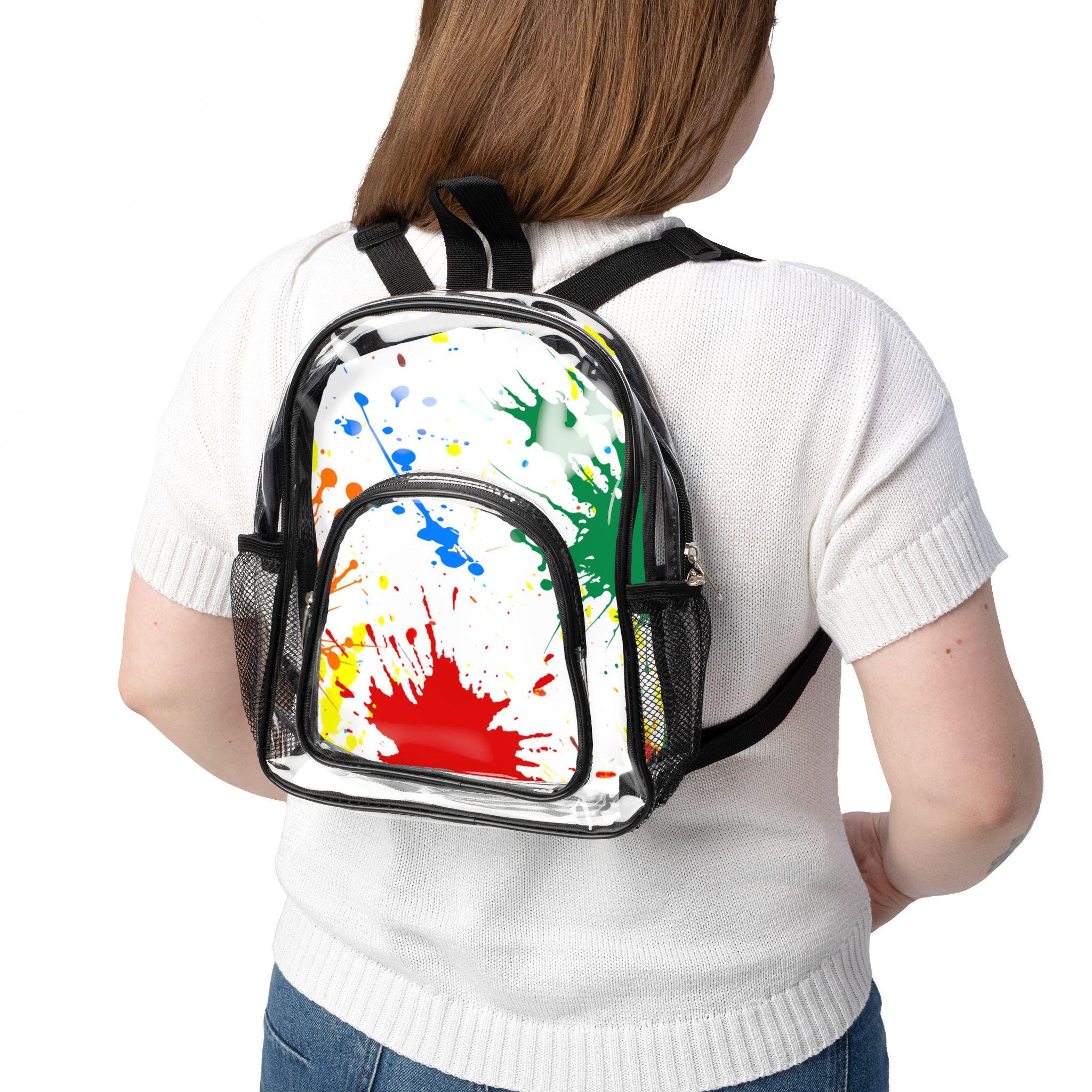 Zaino Piccolo Trasparente Trasparente Stadio Omologato Mini Borsa per Zaino Piccolo Trasparente Trasparente Stadio Omologato Mini Borsa per