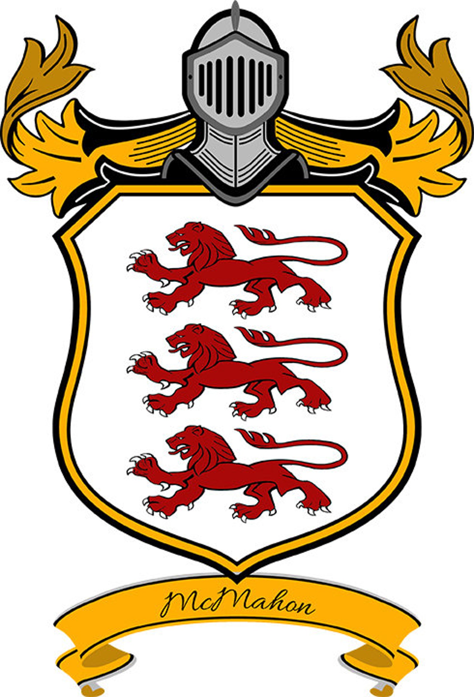 McMahon Family Coat of Arms Download for history buffs Etsy