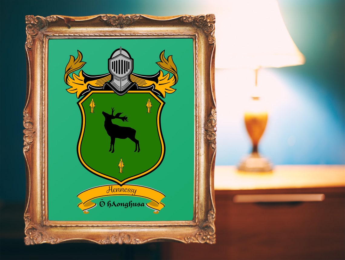 Hennessy Family Coat of Arms Download for history buffs | Etsy