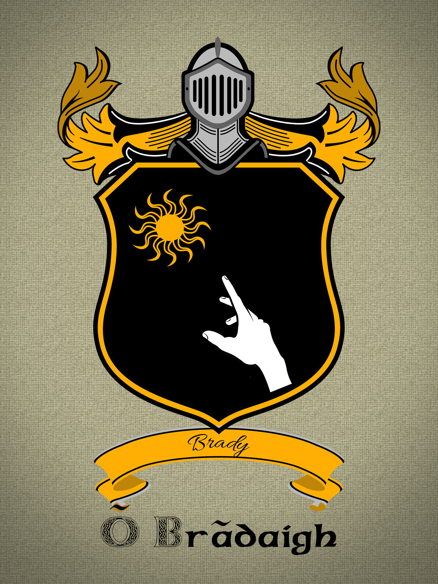 Brady Family Coat of Arms Download for history buffs Etsy