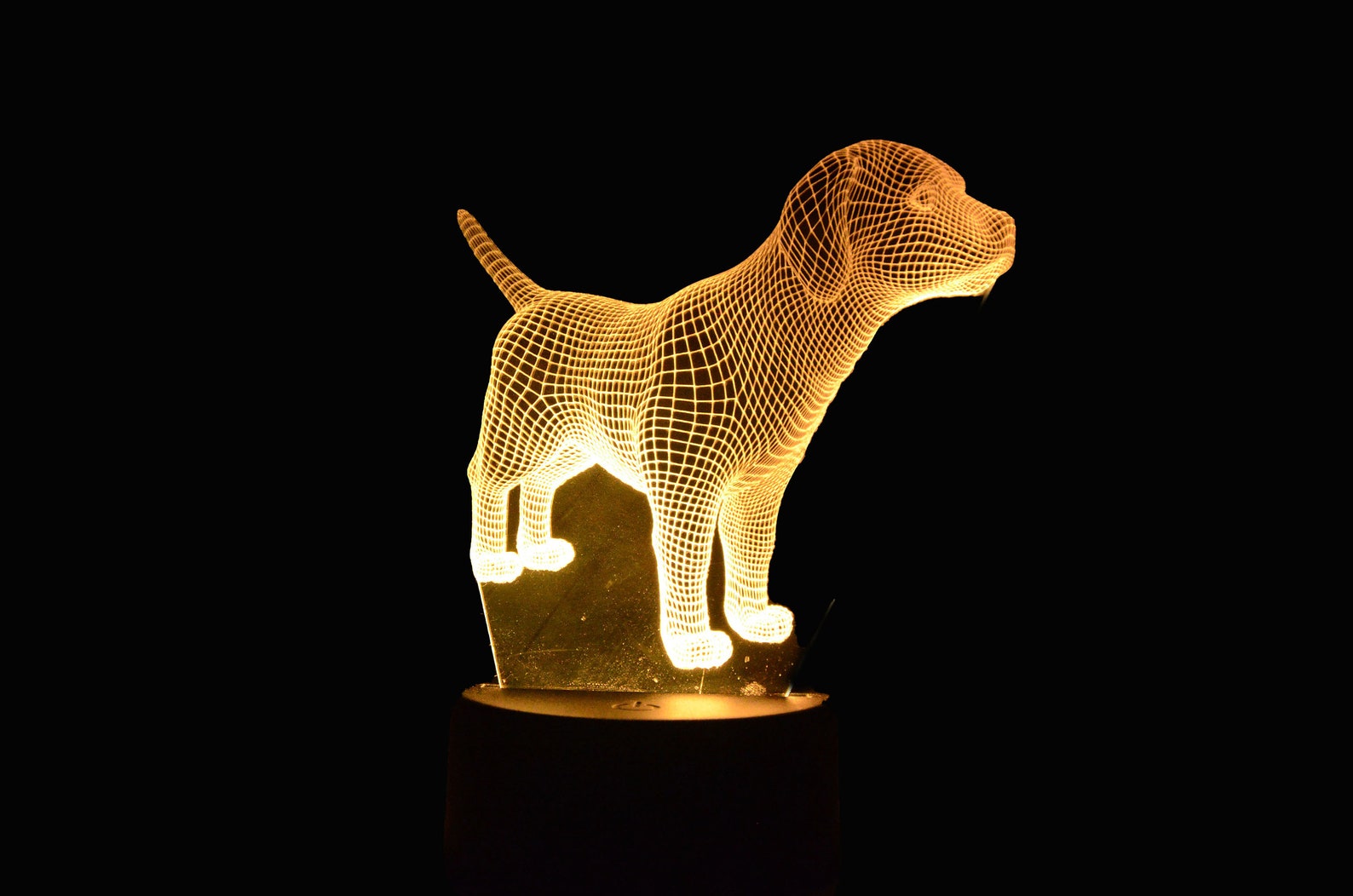3D Dog Night Light LED Desk Remote Touch Lamp with 7 Color Etsy