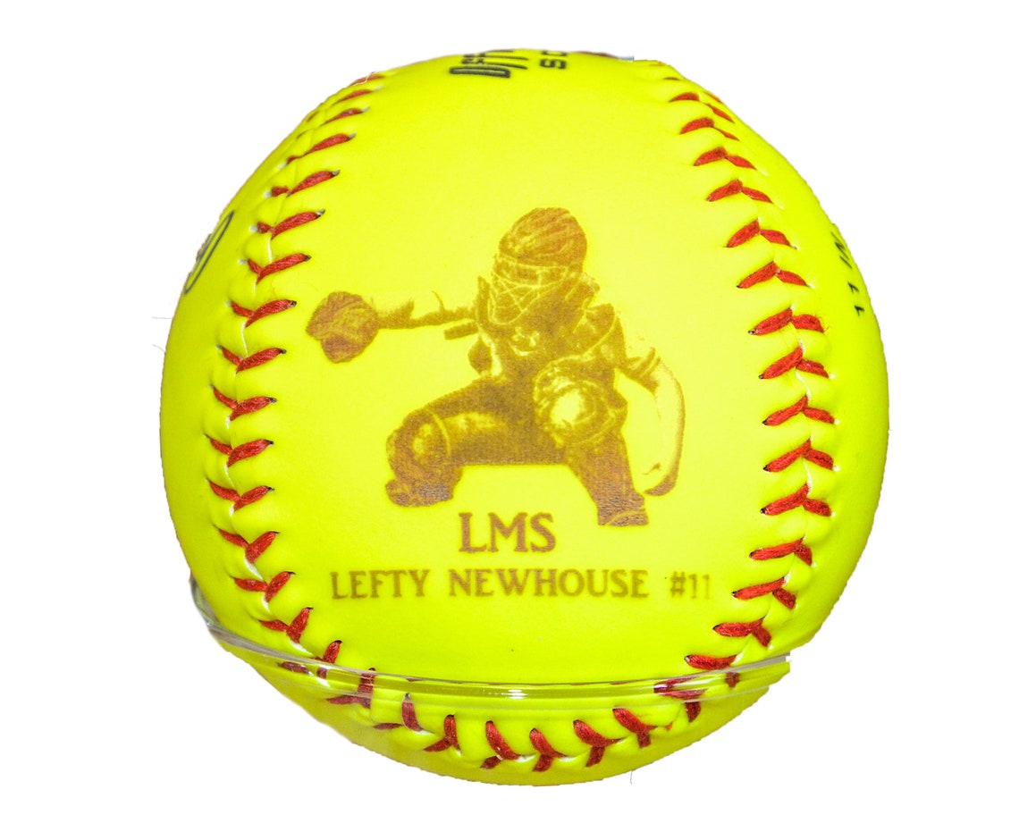 Personalized laser engraved softball Etsy