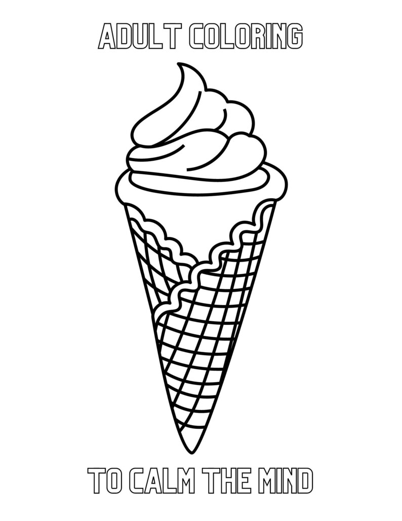 Adult Ice Cream Coloring Pages - Etsy