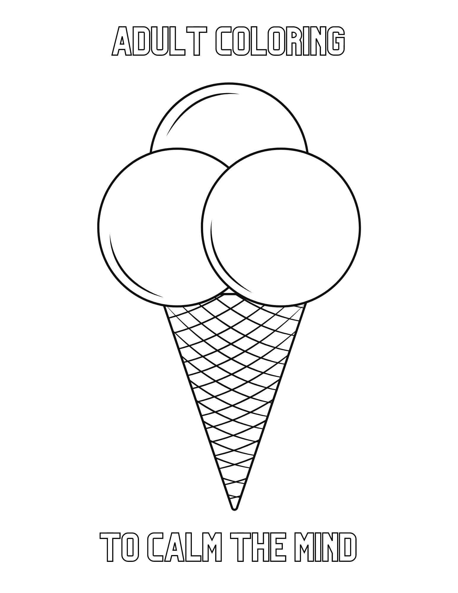 Adult Ice Cream Coloring Pages - Etsy