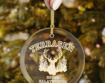 Fireheart Throne of Glass Glass Ornaments, Officially Licensed SJM merch, ACOTAR Lunathion Ornament, Sarah J. Maas Tog Christmas gift