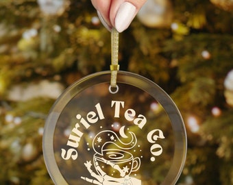 ACOTAR Suriel Glass Ornaments, SJM Universe Officially Licensed SJM merch, Take me to Velaris, Sarah J. Maas Rhysand Bookish Christmas gift