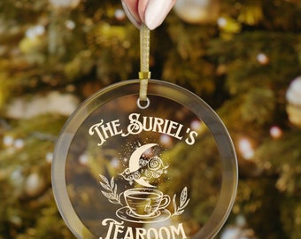 ACOTAR Suriel Glass Ornaments, SJM Universe Officially Licensed SJM merch, Take me to Velaris, Sarah J. Maas Rhysand Bookish Christmas gift