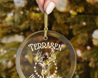 Terrasen Throne of Glass Glass Ornaments, Officially Licensed SJM merch, Fireheart Aelin Ornament, Sarah J. Maas Tog merch Christmas gift