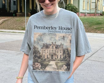 Pemberley est 1813 Pride and Prejudice tee Jane Austen merch Comfort Colors shirt most ardently Fitzwilliam Darcy Classic Literature Apparel