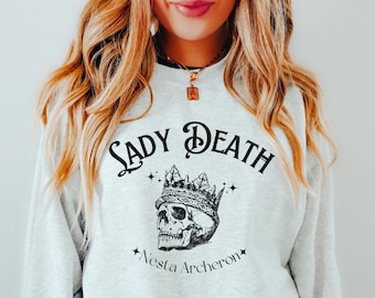 Nesta Archeron Lady Death sweatshirt ACOTAR sweater OFFICIALLY licensed Sarah J. Maas Sjm Merch Cauldron Blessed Acosf Bookish Booktok Smut