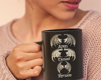 Bat Boys wings Azriel Rhysand Cassian ACOTAR  Mug A Court of Thorns and Roses cup Sarah J Maas OFFICIALLY licensed merch SJM Illyria smut