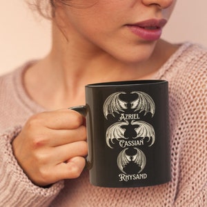 Bat Boys wings Azriel Rhysand Cassian ACOTAR  Mug A Court of Thorns and Roses cup Sarah J Maas OFFICIALLY licensed merch SJM Illyria smut