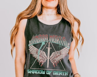 Umbra Mortis Crescent City tank top Comfort Colors, Hunt Athalar Bryce Quinlan House of Flame and Shadow HOFAS SJM merch HOSAB Ruhn Danaan