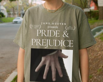 Pride and Prejudice hand flex shirt Fitzwilliam Darcy Comfort Colors shirt Pemberley Jane Austen merch Elizabeth and Darcy most ardently