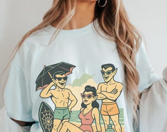 Vampire shirt Summerween vibes tshirt Summer ween Comfort Colors shirt Spooky summer Social Club party shirts Halloween Hawaii Beach tee